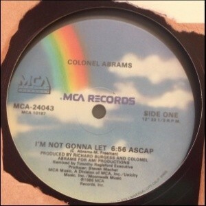 12inchレコード　COLONEL ABRAMS / I'M NOT GONNA LET