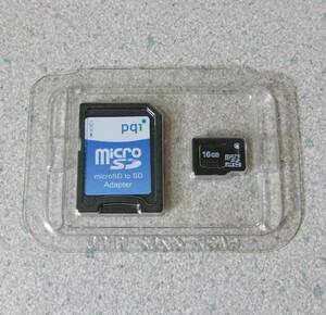 microSDHCカード 16GB Class2 ＆ SDカードアダプタ