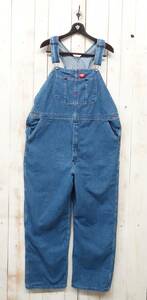 古着卸　VINTAGE US古着 ＊Dickies ディッキーズ ＊DENIM OVERALL デニムオーバーオール Ｗ42L32＊W416781 ＊MADE IN MEXICO 