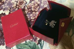 Cartie Cartier * genuine article *K18WG elephant pendant top full diamond diamond green white gold 750 candy charm 
