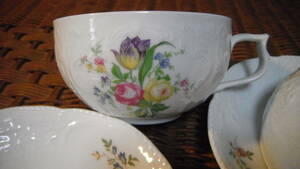  Rosenthal Classic rose pair cup & saucer relief / Germany made 