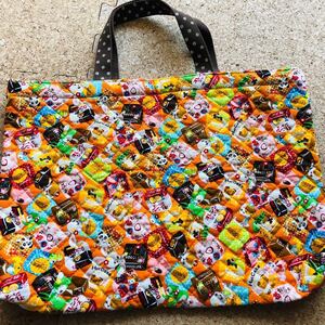 レッスンバック ハンドメイド 絵本バック レトロ柄
