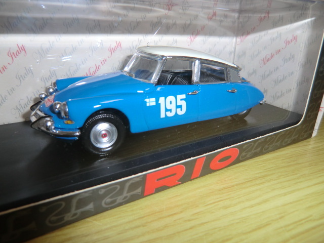 RIO 4176 1/43 Citron Citroen DS 19 #195 MONTECARLO 1966 TOIVONEN/MIKANDER