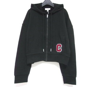 新品★定価3.4万★CK CALVIN KLEIN★カルバンクライン★コットンスウェットパーカー★L★ブラック★ショート丈