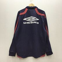 【N020】UMBRO Oサイズ ジャージ ネイビー ストライプ柄 メンズブランド古着 アンブロ スポーツウエア トレーニング 大きいサイズ 送料無料_画像2