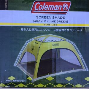 【送料無料 新品 未使用】コールマン(Coleman) テント スクリーンシェード 2~3人用 アーガイル/ライムグリーン 2000017137