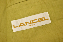 L-1861★LANCEL PARIS ランセル パリ★春夏 涼しい リネン 麻 日本製 マスタード ロワッシャー シワ加工 ブレザー ジャケット 46_画像9