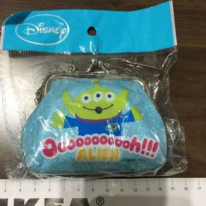 ラメ がまぐち ミニ がま口財布 がま口ポーチ Disney ディズニー 土産 リトルグリーンメン トイストーリー コイン