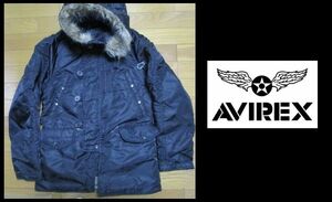 AVIREX　N3B　フライトジャケット　黒　ブラック　襟汚れ有り　サイズ不明　スレ有　防寒着　上野商会　正規品　コート