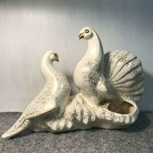 1950s 2羽の鳥 TVランプ ライト プランター ビンテージ ミッドセンチュリー 照明 テーブルランプ 白鳥 鳩 50sの画像1