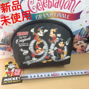 ディズニー☆ポーチ☆メイクポーチ☆小物入れ☆大演☆蒸気船☆豆☆ミッキー☆90周年