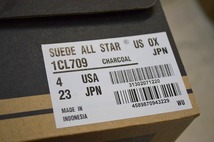 新品未使用 converse コンバース SUEDE ALL STAR US OX スエード オールスター 1CL709 Charcoal チャコール US4 23センチ 送料無料_画像10