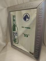 ■大阪 堺市 引き取り歓迎！■鏡 ROLLING ROCK PREMIUM BEER ミラー 中古 インテリア ビンテージ おしゃれ■_画像1