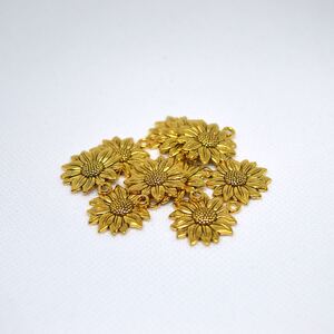 ひまわり チャーム ハンドメイド 10枚
