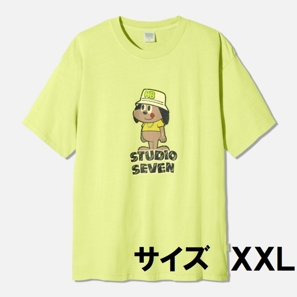 GU × STUDIO SEVEN ビッグT 半袖 STUDIO SEVEN 2 ライトグリーン XXL 未使用 タグ付 オンラインストア限定サイズ