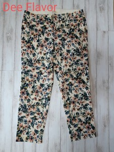 ディーフレイバー 花柄ストレッチパンツ M