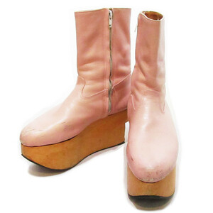 Vivienne Westwood baby pink ro gold hose boots Vivienne Westwood shoes thickness bottom shoes 