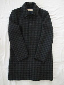 aw10-11 MARNI Marni tweed turn-down collar coat men's size 44