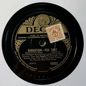 Bud Freeman & The Summa Cum Laude Orch/ OH BABY/SENSATION (DECCA Y5922)　SP盤　78RPM JAZZ 《豪》