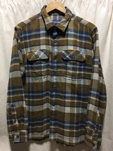 美品 patagonia FA18 フィヨルド フランネルシャツ S surf チェック ネルシャツ