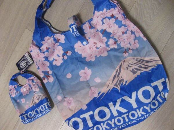 ◆超レア◆見せたい!持ちたい!粋なショッピングバッグ◆桜&富士山◆外国へのお土産に◆エコバッグ◆新品タグ付◆ポイント消化に★