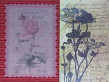 □■□43012-HS□■□[FLAKE-STICKER] ヴィンテージSTAMP_RETRO FLOWER PLANT CODE_画像1