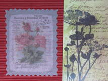 □■□43029-HS□■□[FLAKE-STICKER] ヴィンテージSTAMP_RETRO FLOWER PLANT CODE_画像1