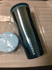 スターバックス ステンレスタンブラー ステンレスボトル スタバ スパークリングブルー&リッド 水筒 グラデーション ストロー付き