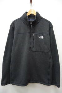 32W ノースフェイス THE NORTH FACE 裏地ボア ニット風素材 フリースハーフジップトップス【MENS　XL】