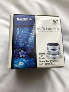 中古　OLYMPUS オリンパス カメラレンズ　 ED12mmf2.0 箱あり　美品