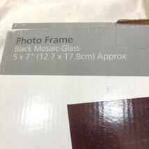 Photo Frame Black Mosaic Glass フォトフレーム 写真入れ 黒 12.7x17.8 cm F-101_画像2