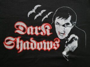 デッドストック ! 80s USA製 ビンテージ DARK SHADOWS 吸血鬼 ヴァンパイア ホラー 映画 ムービー フォト 黒 Tシャツ フォトＴ L // バンド