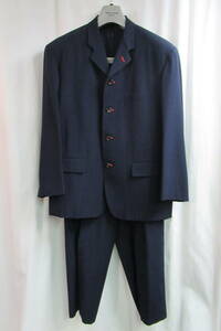 レア 80's COMME des GARCONS HOMME PLUS vintage 紺 カラーホール 3ピースセットアップ PJ-05077M