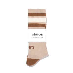 CHICSTOCKS × atmos HOOPS RIB SOCKS BEIGE 26cm-28cm アトモス オンライン購入 国内正規 新品 ナイキ ダンク NIKE DUNK LOW MEDIUM CURRY