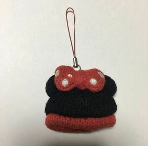  minnie knitted cap miniature * fan cap strap Disney resort TDR