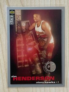 NBA Trading Card Alan Henderson RC Rookie Card Upper Deck 95-96 Player's club 90年代 アランヘンダーソン Atlanta Hawks 画像転載禁止