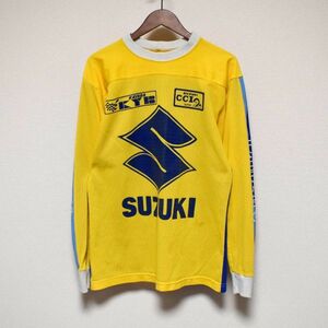  Vintage SUZUKI Suzuki mesh long sleeve shirt old Logo old car motorcycle 