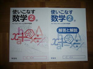 ★ 未使用　使いこなす数学 2　学　ひとつひとつなしとげる数学問題集　別冊解答と解説 付属　学宝社