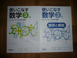 ★ 未使用　使いこなす数学 3　学　ひとつひとつなしとげる数学問題集　別冊解答と解説 付属　学宝社