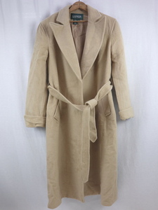 LAUREN RALPH LAUREN# Camel hair gown coat Camel /M Ralph Lauren 