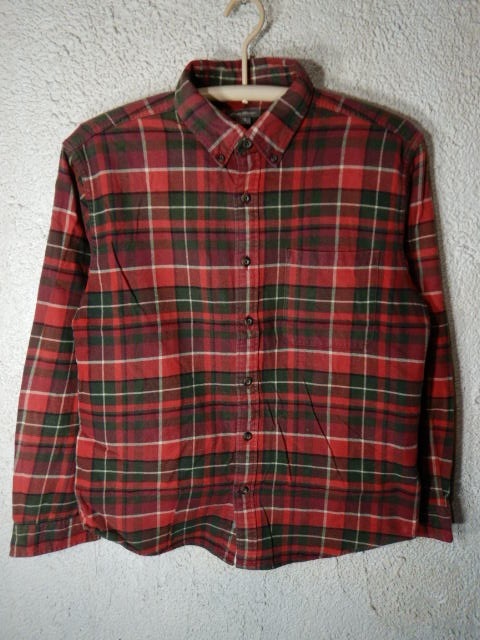 ME8-964◇USA古着◇良色◇【Eddie Bauer エディーバウアー】好配色 チェック 長袖 ボタンダウン ネルシャツ【メンズ S】カラシ色 キャンプ - JChere雅虎拍卖代购