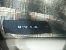ｎ4739　GLOBAL　WORK　グローバルワーク　5-7分　チェック　シャツ　腕まくりボタン付き　人気　送料格安_画像4
