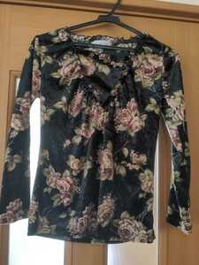  formal floral print tops long sleeve 