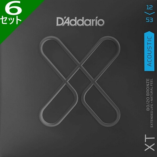 6セット D'Addario XTABR1253 Regular Light 012-053 80/20 Bronze ダダリオ アコギ弦