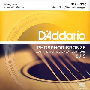 D'Addario EJ19 Bluegrass 012-056 Phosphor Bronze ダダリオ アコギ弦