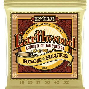 Ernie Ball #2008 Earthwood Rock & Blues 010-052 80/20 Bronze 3弦プレーン アーニーボール アコギ弦