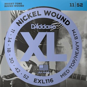 D'Addario EXL116 Nickel Wound 011-052 D'Addario electric guitar string 