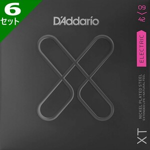 6 комплект D'Addario XTE0942 XT Nickel 009-042 D'Addario электрогитара струна 