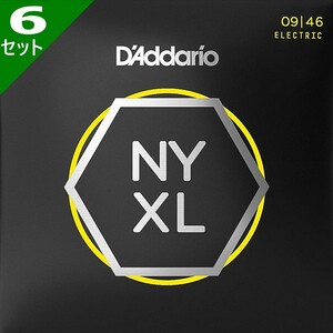 6 комплект D'Addario NYXL0946 Super Light Top/Regular Bottom 009-046 D'Addario электрогитара струна 