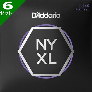 6 комплект D'Addario NYXL1149 Medium 011-049 D'Addario электрогитара струна 